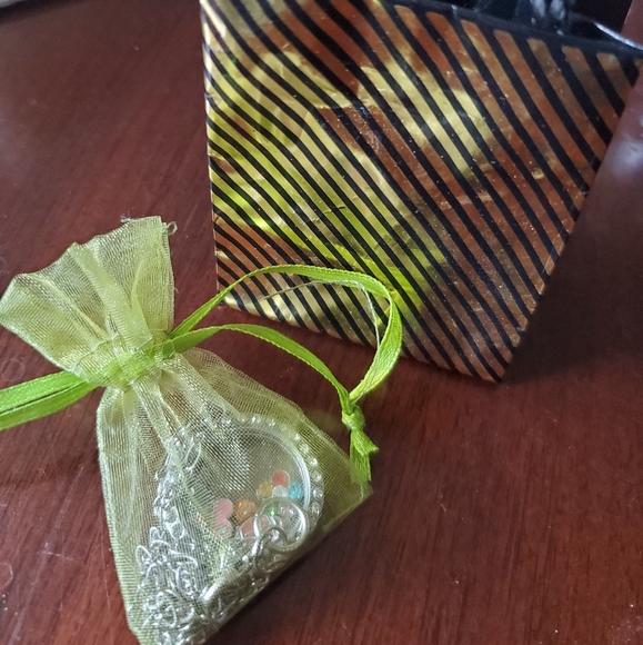 Floating Charm Necklace with 5 Charms - Picture 3 of 4